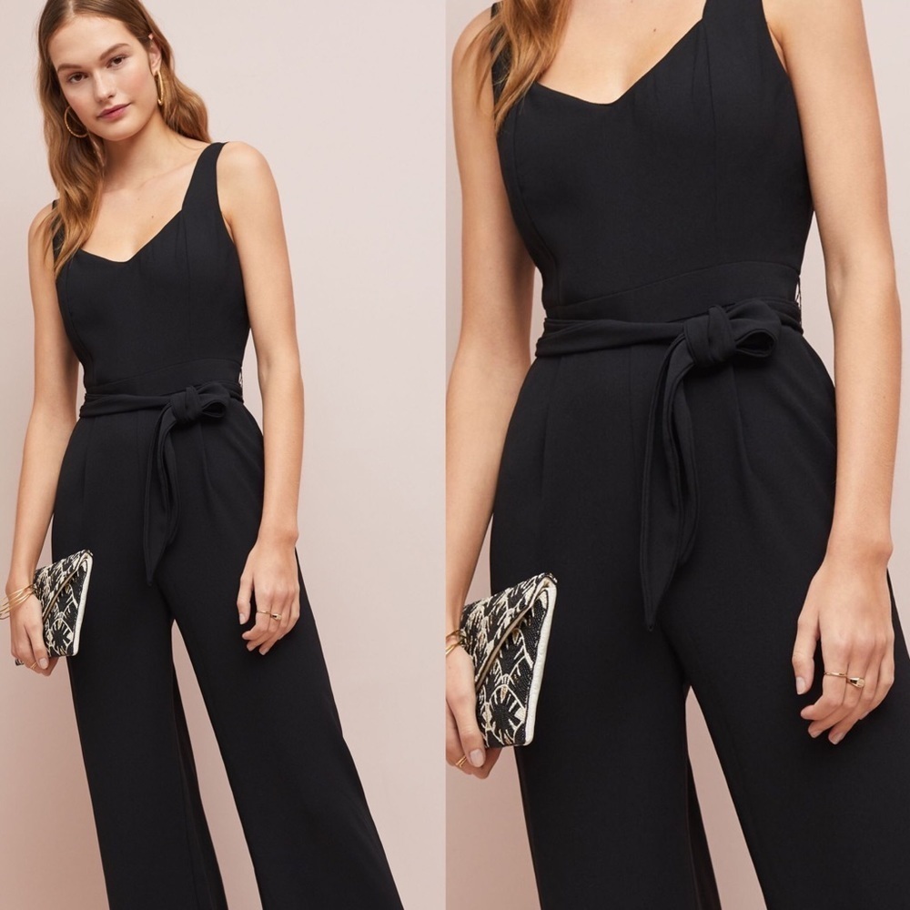Anthropologie The Essential Belted Jumpsuit
